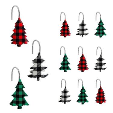 Imagem de Ganchos para Cortina AmaAccess 12 Piezas Árbol de Navidad Cuadros de A