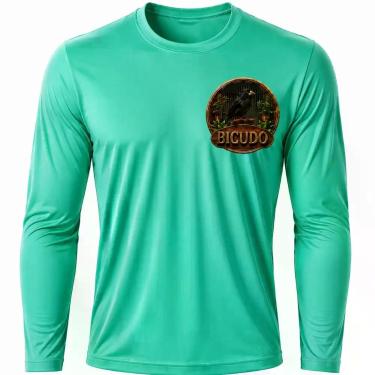 Imagem de Camisa Uv +50 Pássaro Bicudo - Proteção Solar cor:Verde JadeTamanho:G 