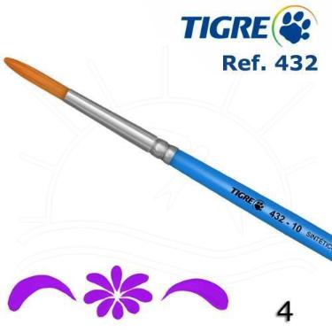 Imagem de Pincel Tigre 432 - Redondo Dourado Brilhante, 04