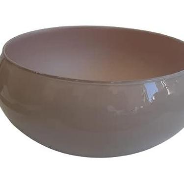Imagem de vaso de vidro centro de mesa cachepot redondo nude espelhado