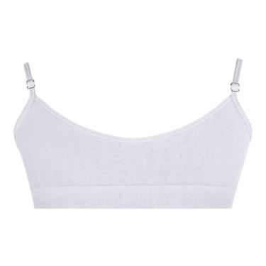 Imagem de Top Alças Ajustáveis Infantil Menina Sem Costura Zee Rucci, P, Branco