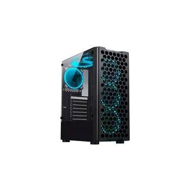Imagem de Gabinete Gamer Rise Mode X5 Glass, RGB, Lateral em Vidro Fumê, Sem FANs, Preto - RM-X5-05-FB