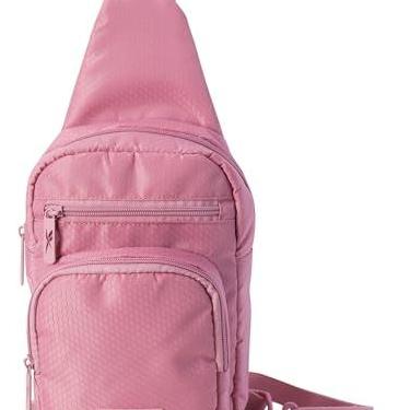 Imagem de Reebok Bolsa tiracolo unissex – Bolsa transversal compacta conversível com alça transversal – Essencial para academia e viagens, Cosmos Rose, One Size, Minimalista