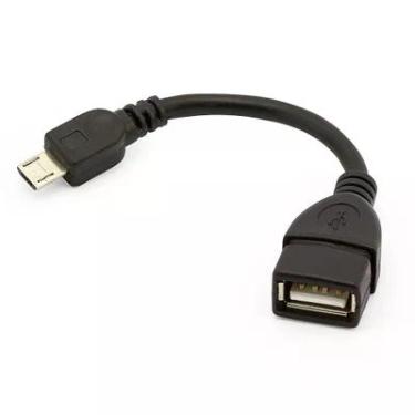 Imagem de Cabo Md9 Usb A (f) X Micro Usb (v8) 14cm Otg - Preto