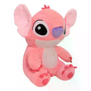 Imagem de Urso Pelúcia Stitch Grande Fofinho Antialérgico Cor Rosa - Toys 2u