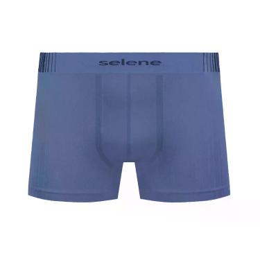 Imagem de Cueca Boxer Infantil Selene Microfibra Sem Costura Menino, Azul, G