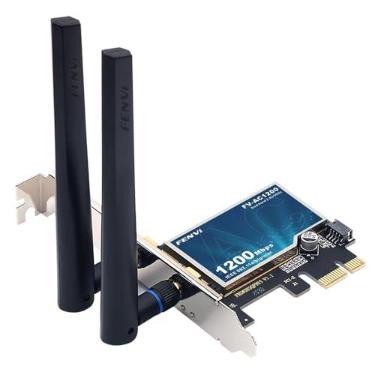 Imagem de Cartão PCIe WiFi sem fio FENVI AC1200 para PC de mesa, banda dupla de 2,4 GHz e 5 GHz com Bluetooth 4.0, suporte de perfil baixo, Windows 11/10/8/7 compatível com jogos, streaming, home office