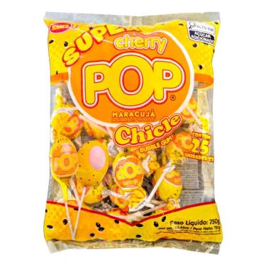 Imagem de Pirulito Sams Super Cherry Pop Maracujá 750g - Simas