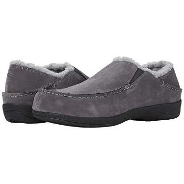 Imagem de Powerstep Chinelo masculino ArchWear, sapatos de casa, chinelos ortopédicos com suporte de arco, alívio da dor da fascite plantar, chinelos para homens, ambientes internos e externos, Carvão/Cinza, 39