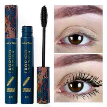 Imagem de Máscara para Cílios Trópico Power Volume com Efeito Volumoso e Aplicação Potente Preto Ruby Rose