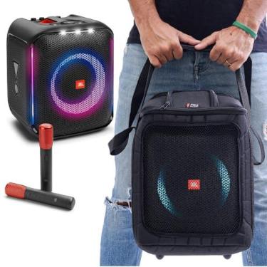Imagem de Bolsa Case Bag Polo Culture Compatível com Caixa de Som Partybox Encore Espumada Com Aberturas e Bolso para Microfones
