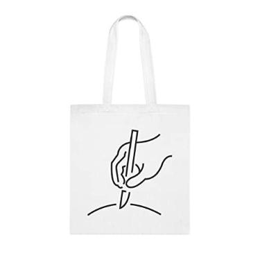 Imagem de Ícone de linha, ícone de paciente médico operar ícone, sacola divertida, bolsa de ombro, bolsas reutilizáveis, cesta de Natal de aniversário, ideia de presente, Branco