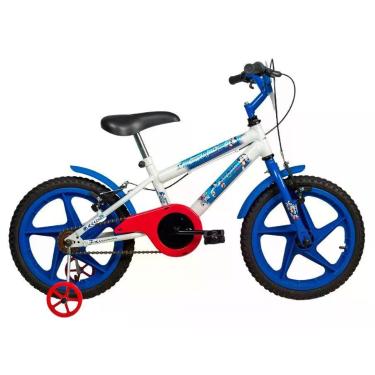Imagem de Bicicleta Infantil Sonic Aro 16 Branco com Azul Verden, 16", Branco e