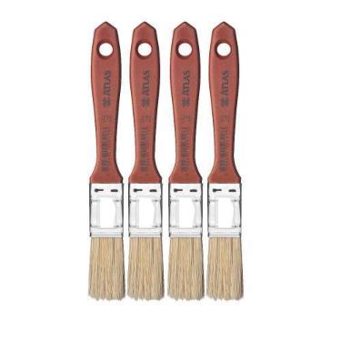 Imagem de Pincel Para Pintura Parede 3/4 Polegada Verniz E Stain Atlas- 4 Un