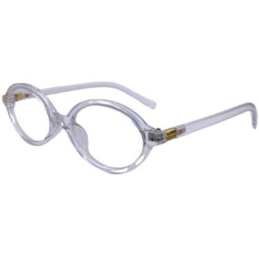 Imagem de Óculos de Sol Armação Feminina Oval Tartaruga Blogueira Miu Lente com Filtro de Luz Azul UV400 (Transparente)