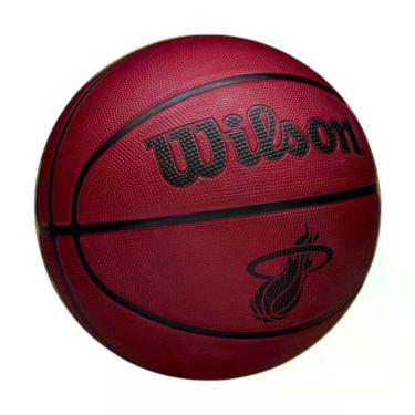 Imagem de Bola de Basquete Wilson NBA Team Tribute 7, Miami heat vermelha