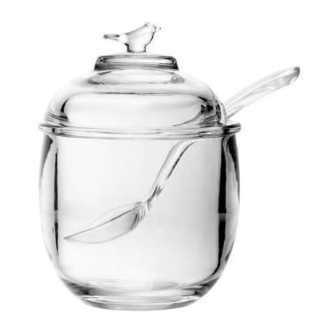 Imagem de Açucareiro com Colher e Tampa Bird 150ml Cristal Ecológico - Wolff - R