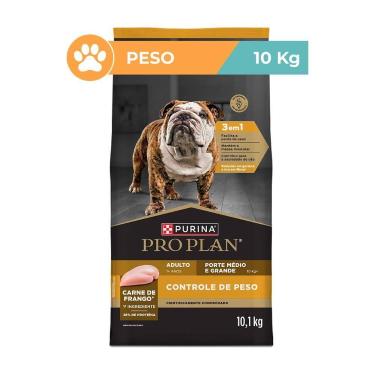 Imagem de Ração Pro Plan Frango Controle Peso Cães Médios Grandes 10kg - Purina