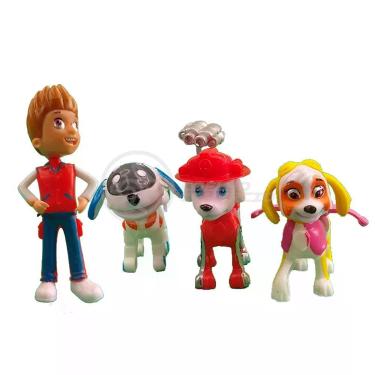 Imagem de Kit 5 Bonecos Brinquedos Patrulha Canina com 4 Skate Lider Hum Ryder Marshall Zuma Skye Robo Dog para Coleção