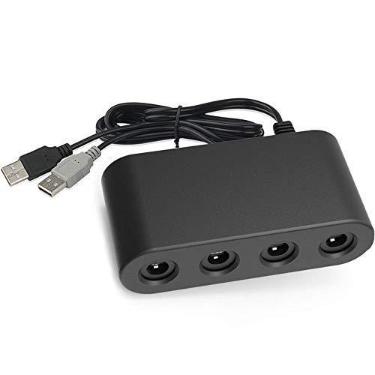 Imagem de OSTENT Adaptador conversor de controle de 4 portas para Nintendo Gamecube NGC para Wii U/Switch/Terminal de PC