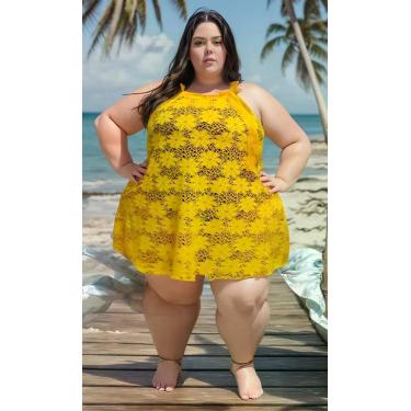 Imagem de Saida De Praia Canga BIG Plus Size VESTIDO tamanho grande arrastão fit