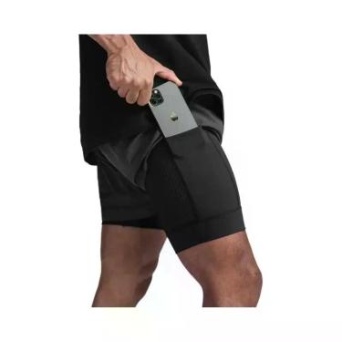 Imagem de Shorts Masculinos 2 Em 1 De Secagem Rápida, Respiráveis, De Camada Dup