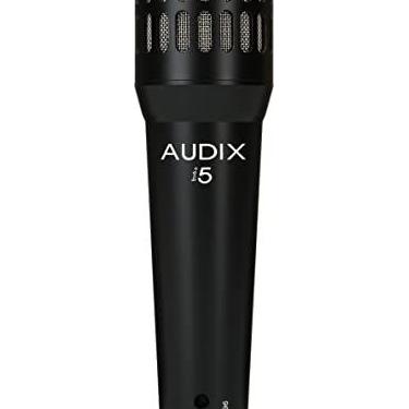 Imagem de AUDIX Microfone de instrumento dinâmico i5: Microfone Pro Snare Microfone/Amplificador de Guitarra - Preto
