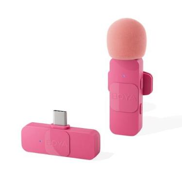 Imagem de BOYA BY-V10 USB-C Microfone de lapela sem fio Vlog, microfone de lapela sem fio para smartphone tipo C e iPhone 15 microfones de clipe para entrevista no YouTube Vlog