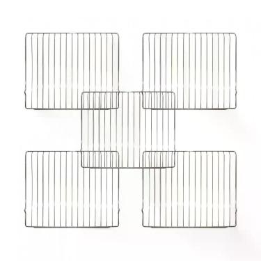 Imagem de Kit Grade Cromada Fogatti para Forno de Embutir 57L Compatível F570 N570 Aço 41,9x35,7x2,3cm Prata