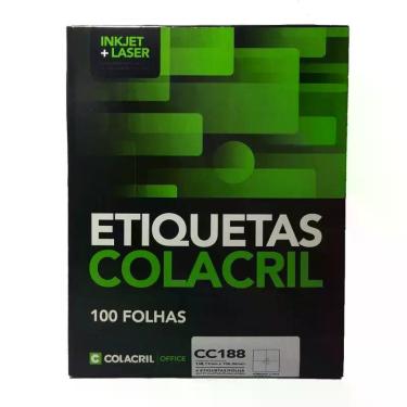 Imagem de Etiqueta Carta CC188 138,11x106,36mm Colacril 100 Folhas