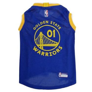 Imagem de Camiseta Regata para Cães Pets First, Tamanho Médio | NBA, Golden State Warriors, Basquete