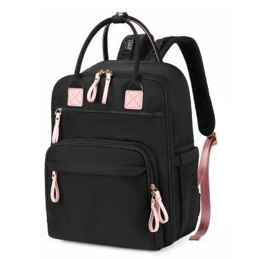 Imagem de Mochila para fraldas LORADI 18 bolsos impermeável preta
