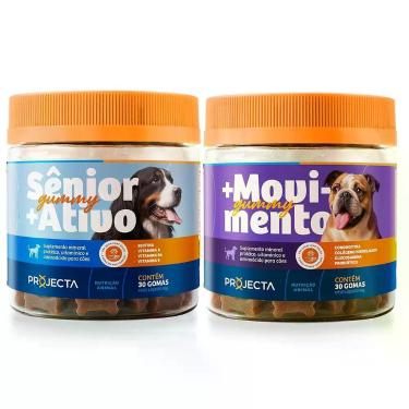 Imagem de Kit Suplemento para Cães Mais Movimento + Senior - 30 Gomas Cada - no-