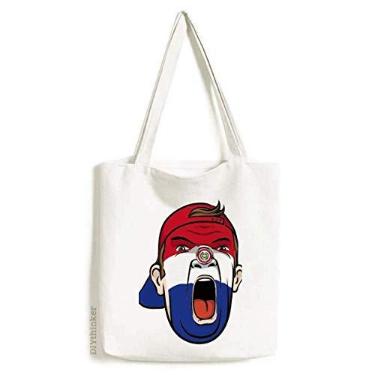 Imagem de Bolsa de compras casual com bandeira do Paraguai