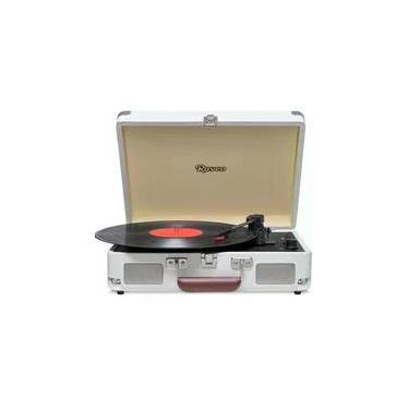 Imagem de Toca Discos Raveo Vitrola Sonetto Chrome Sand, Bluetooth, USB, Branco - 90-08748