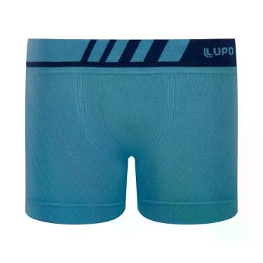Imagem de Cueca Lupo Boxer Microfibra Sem Costura Infantil Azul, M