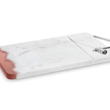 Imagem de FATIADOR PARA FRIOS DE MÁRMORE BRANCO COM ACABAMENTO VERMELHO - OXFORD
