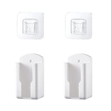 Imagem de 2 peças de suporte de controle remoto para parede, suporte de controlador de reprodutor de mídia, bandeja remota para ar-condicionado, caixa organizadora para TV, mesa de cabeceira, escritório, escritório, material escolar (pequeno)