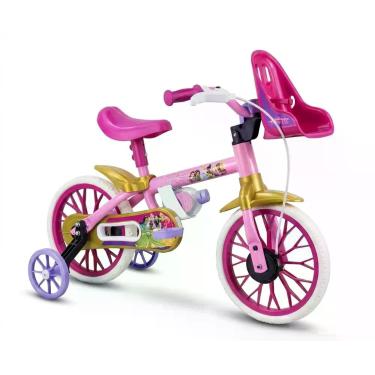 Imagem de Bicicleta Infantil Aro 12 Princesas Rosa Nathor