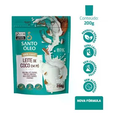 Imagem de Leite De Coco Em Pó Zero Lactose S/ Químicos 200g Santo Óleo - Congrat