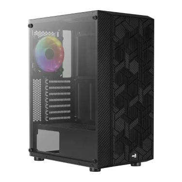 Imagem de Gabinete Gamer Aerocool Hive Preto Rgb Lateral Vidro