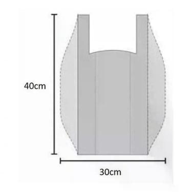 Imagem de Sacola Plástica Reciclada Kit 10 kg 35x45 Reforçada para Uso Comercial com Fundo com Reforço na Solda Higipack