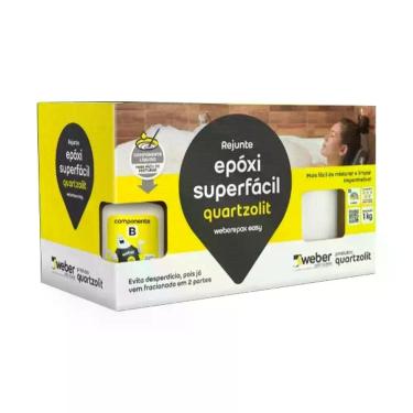 Imagem de Rejunte Acrílico Epóxi Super Facil 1 Kg Cinza Platina Quartzolit