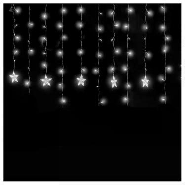 Imagem de Pisca Cascata Cascata 600 Led Estrela Luz Branca 15 Metros 220v