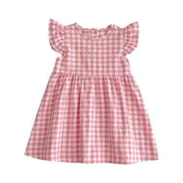Imagem de Vestido Infantil Rosa Bebê Com Bordado Floral Para O Verão, Casual, Pa
