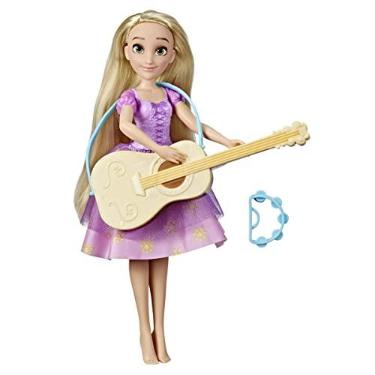 Imagem de Boneca Disney Princesas Aventuras Diárias Rapunzel com Violão que Muda de Cor - F3391 - Hasbro