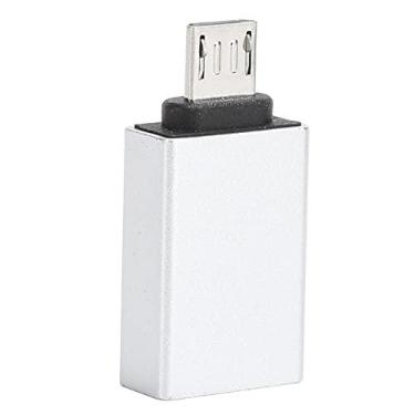 Imagem de Shanrya Adaptadores de carregamento, operação estável Plug in OTG Adaptador portátil sem unidade precisa de alta velocidade para transmissão de dados (Prata)