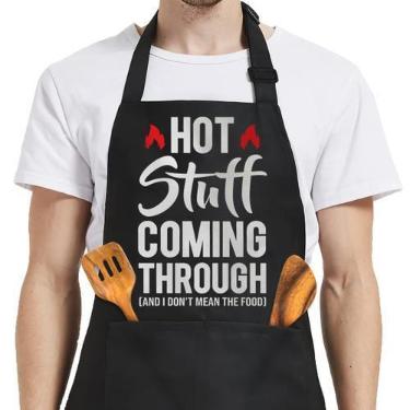Imagem de Avental SANDJEST para churrasco humorístico com bolsos