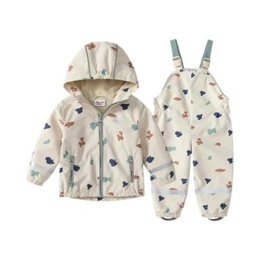 Imagem de Conjunto De Capa De Chuva E Macacão Impermeável Para Meninas HONEYKING
