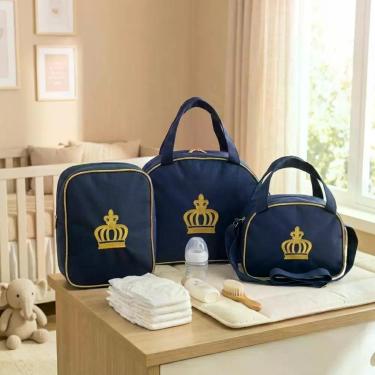 Imagem de Kit Bolsa Maternidade 3 Peças Satuko Baby  Bolsa, Mochila e Frasqueira